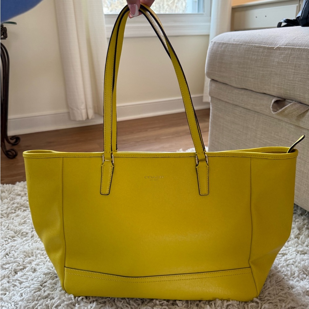 Lime Yellow Coach Bag